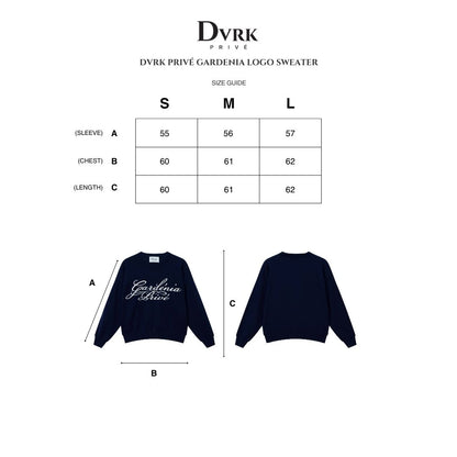 DVRK PRIVÉ GARDENIA LOGO SWEATER - MIDNIGHT BLUE