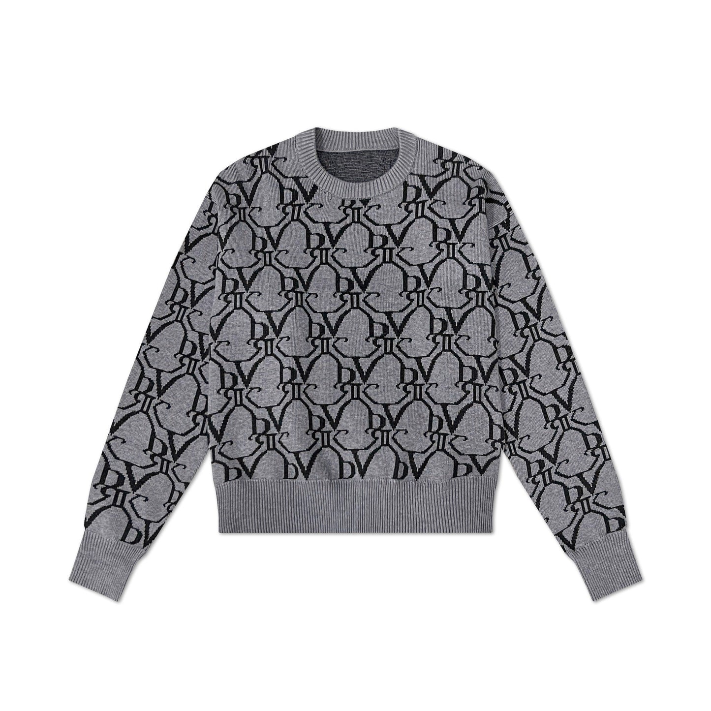 DVRK PRIVÉ MONOGRAM SWEATER - STEEL GREY