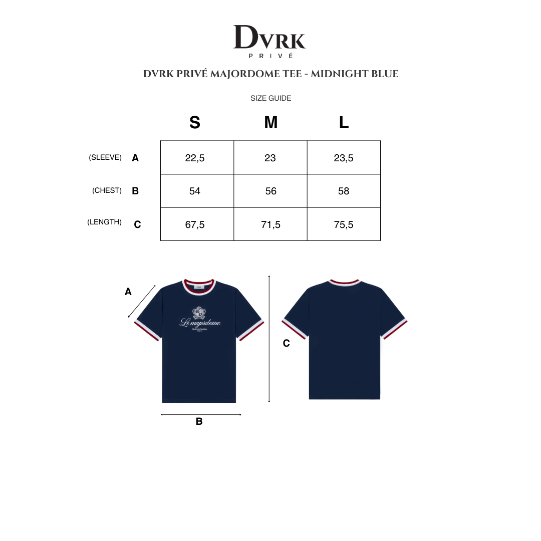 DVRK PRIVÉ MAJORDOME TEE - MIDNIGHT BLUE