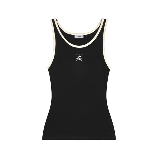 DVRK PRIVÉ MONOGRAM LOGO TANKTOP - BLACK