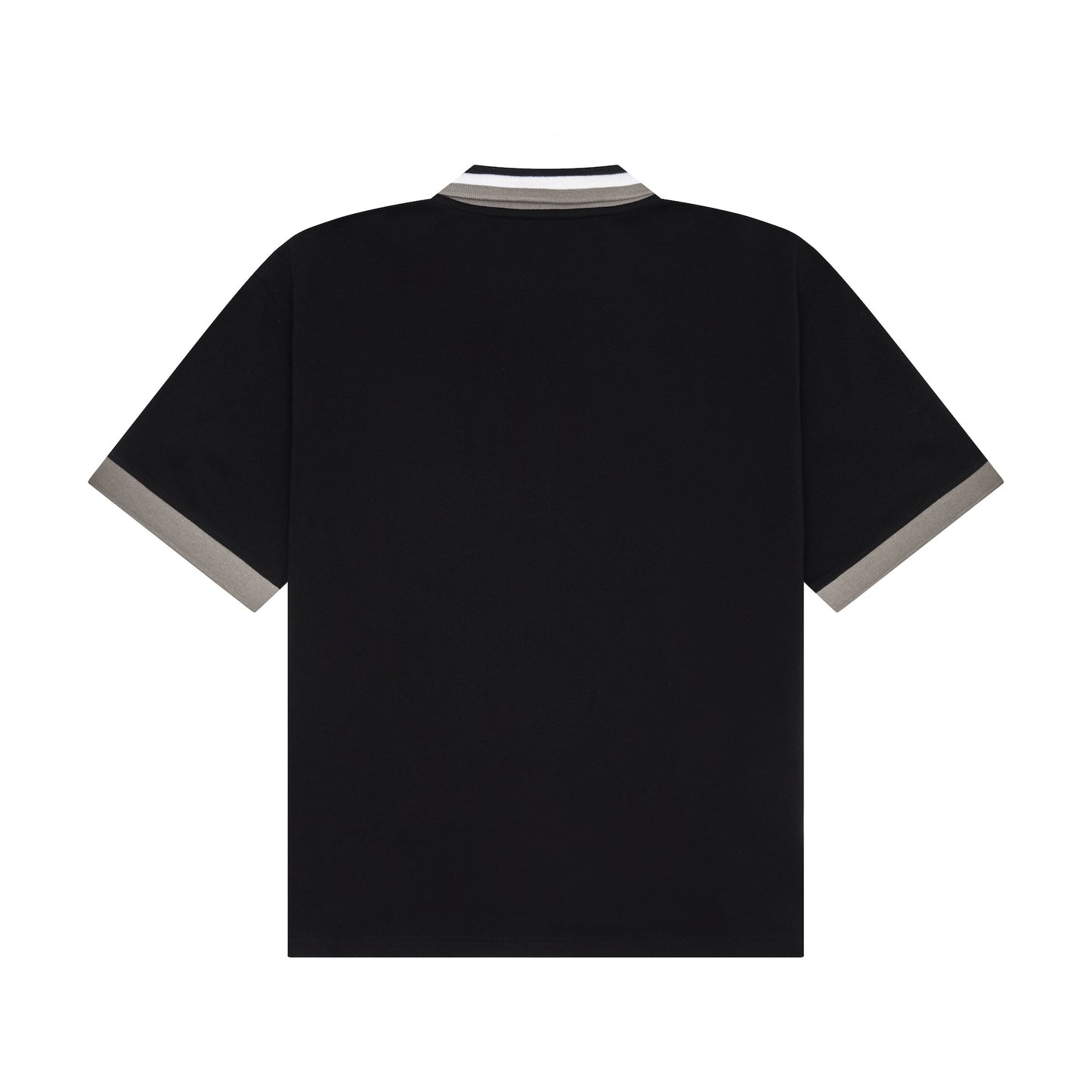 DVRK PRIVÉ BUTTONLESS LINED POLO - BLACK