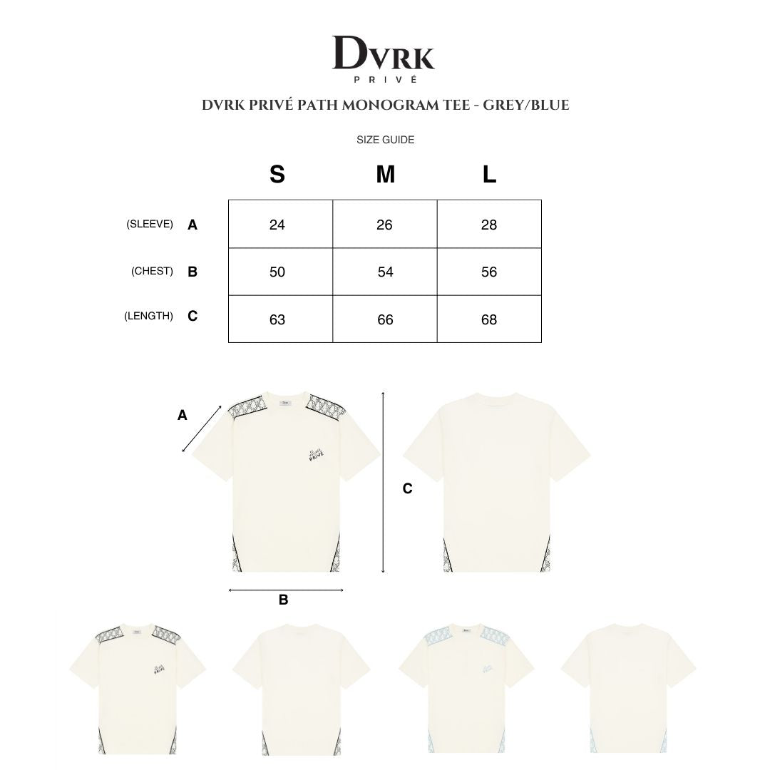 DVRK PRIVÉ PATH MONOGRAM TEE - GREY