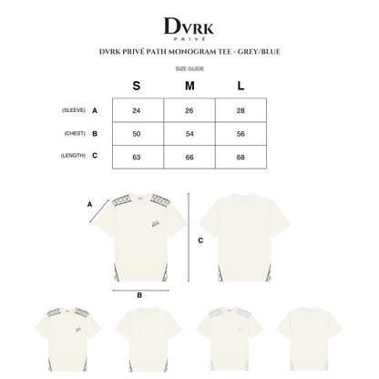 DVRK PRIVÉ PATH MONOGRAM TEE - GREY