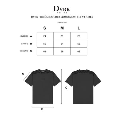 DVRK PRIVÉ SHOULDER MONOGRAM TEE V2 - GREY