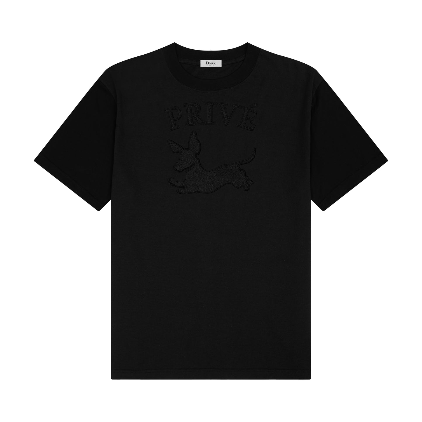 DVRK PRIVÉ DACHSHUND LACE-UP TEE - BLACK