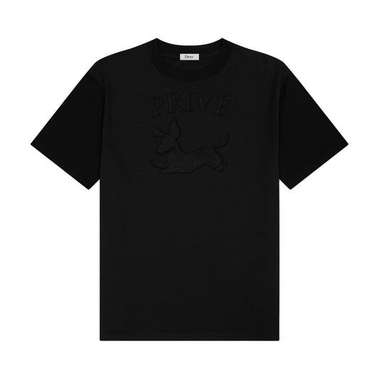 DVRK PRIVÉ DACHSHUND LACE-UP TEE - BLACK