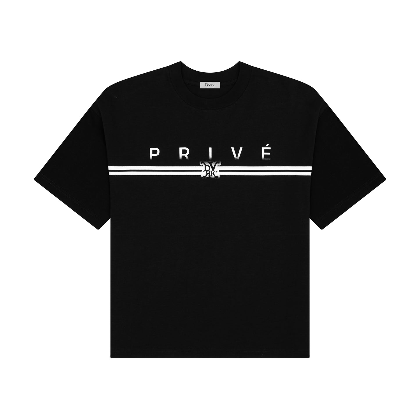 DVRK PRIVÉ FADED BAR LOGO TEE - BLACK