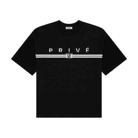 DVRK PRIVÉ FADED BAR LOGO TEE - BLACK