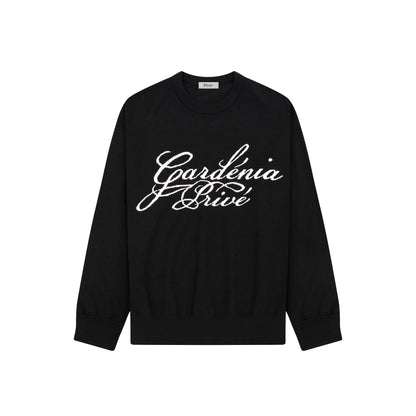 DVRK PRIVÉ GARDENIA LOGO SWEATER - BLACK