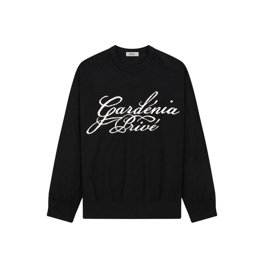 DVRK PRIVÉ GARDENIA LOGO SWEATER - BLACK