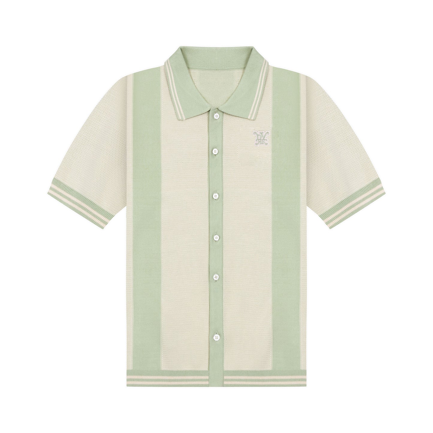 DVRK PRIVÉ STRIPED PATTERN POINTELLE KNITTED SHIRT - DEWKIST