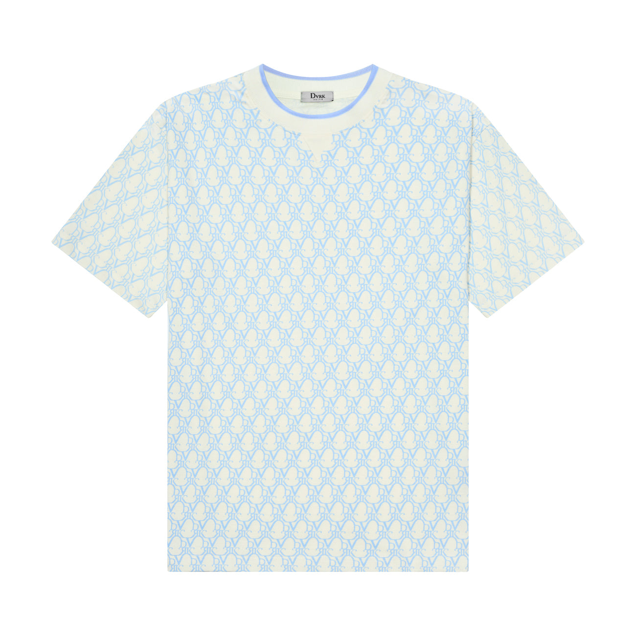 DVRK PRIVÉ MONOGRAM T-SHIRT - BABY BLUE