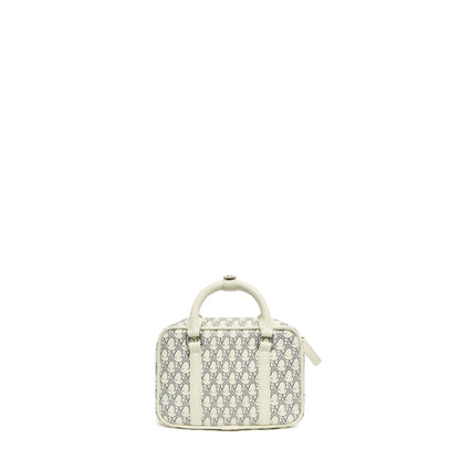 DVRK PRIVÉ MONOGRAM LEATHER TOP HANDLE BAG - CREAM