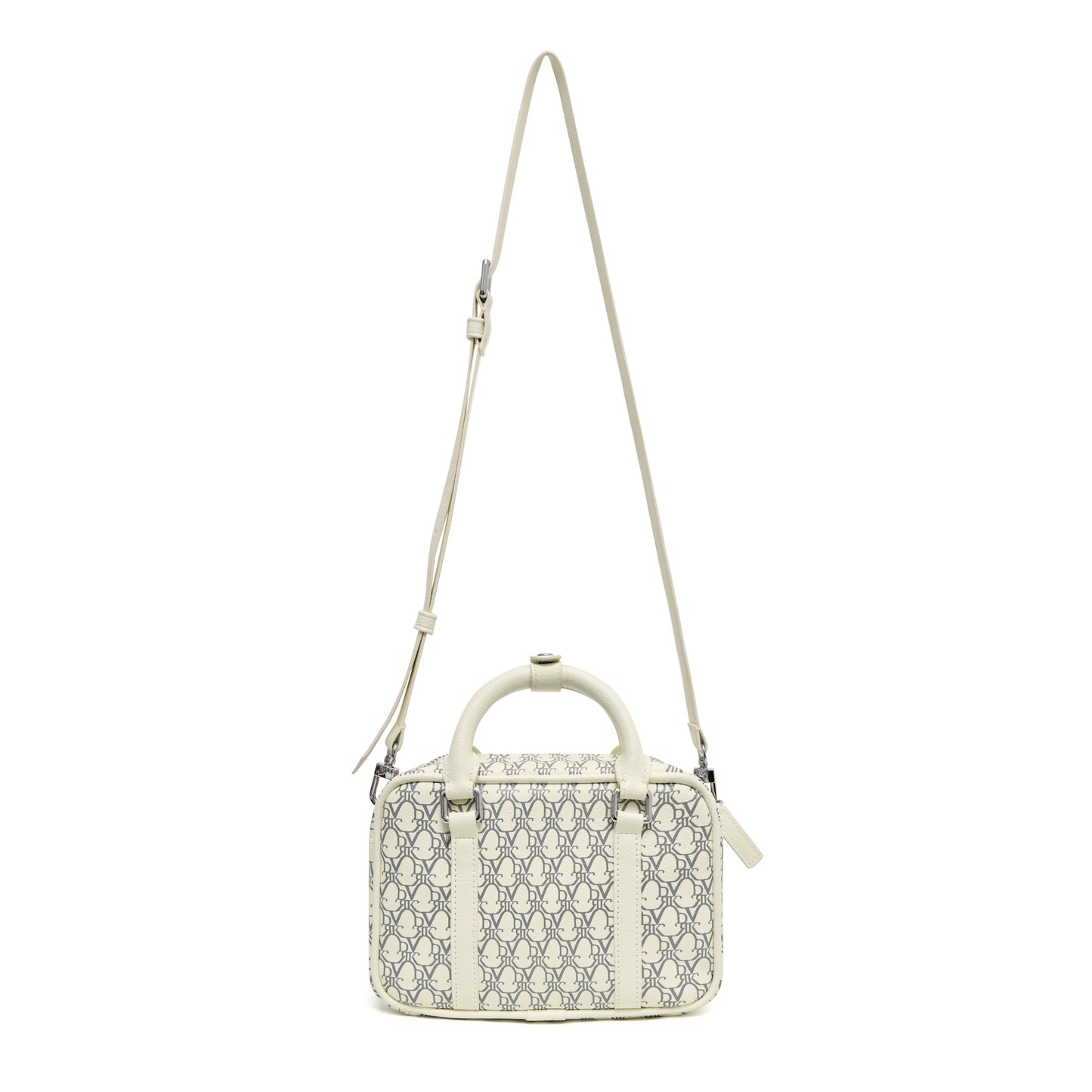 DVRK PRIVÉ MONOGRAM LEATHER TOP HANDLE BAG - CREAM