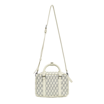 DVRK PRIVÉ MONOGRAM LEATHER TOP HANDLE BAG - CREAM