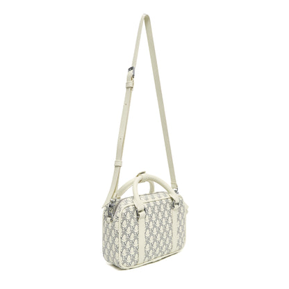 DVRK PRIVÉ MONOGRAM LEATHER TOP HANDLE BAG - CREAM