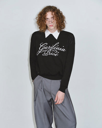 DVRK PRIVÉ GARDENIA LOGO SWEATER - BLACK