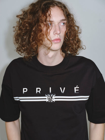 DVRK PRIVÉ FADED BAR LOGO TEE - BLACK