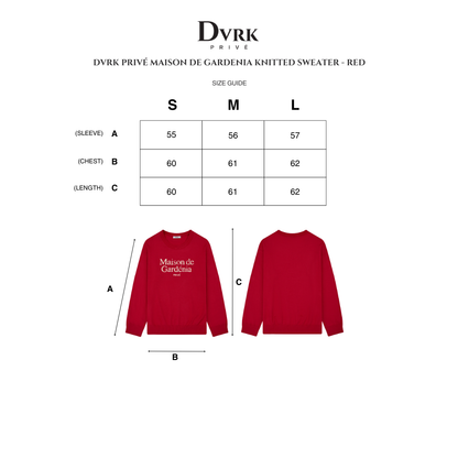 DVRK PRIVÉ MAISON DE GARDENIA KNITTED SWEATER - RED