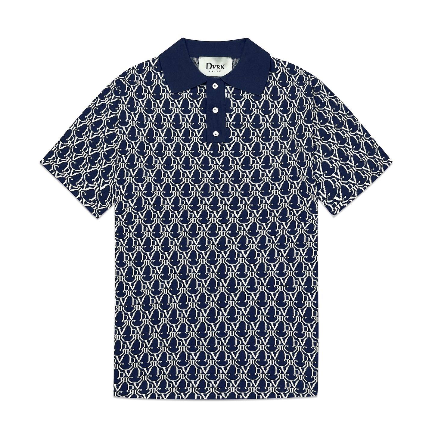 DVRK PRIVÉ MONOGRAM POLO - SAPPHIRE BLUE