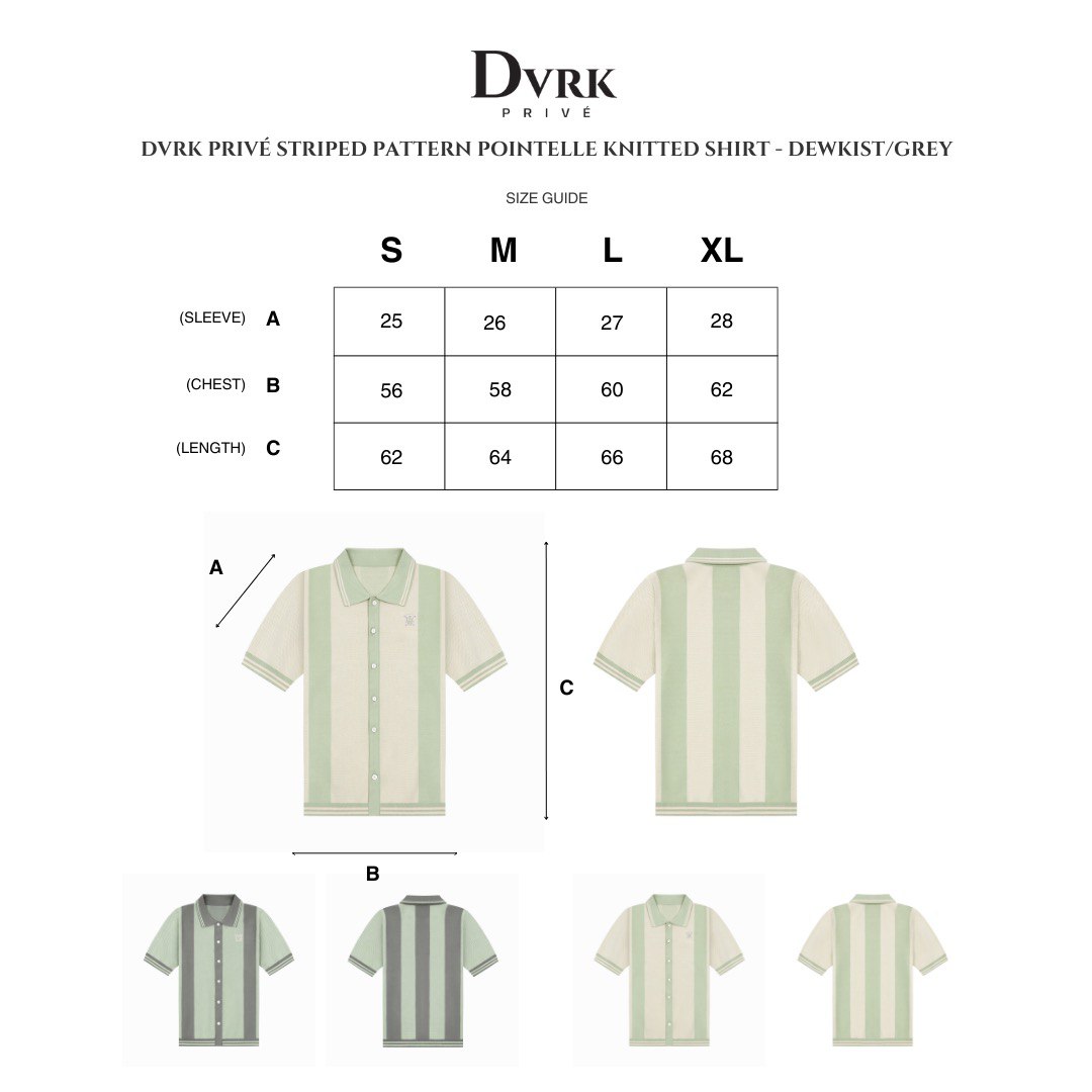 DVRK PRIVÉ STRIPED PATTERN POINTELLE KNITTED SHIRT - DEWKIST