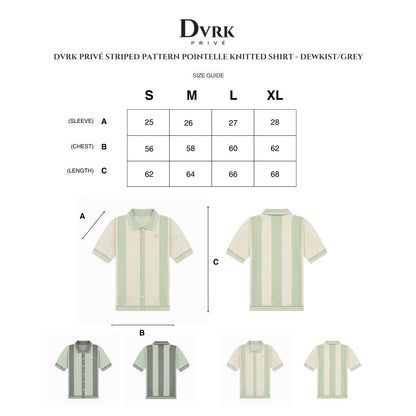 DVRK PRIVÉ STRIPED PATTERN POINTELLE KNITTED SHIRT - DEWKIST